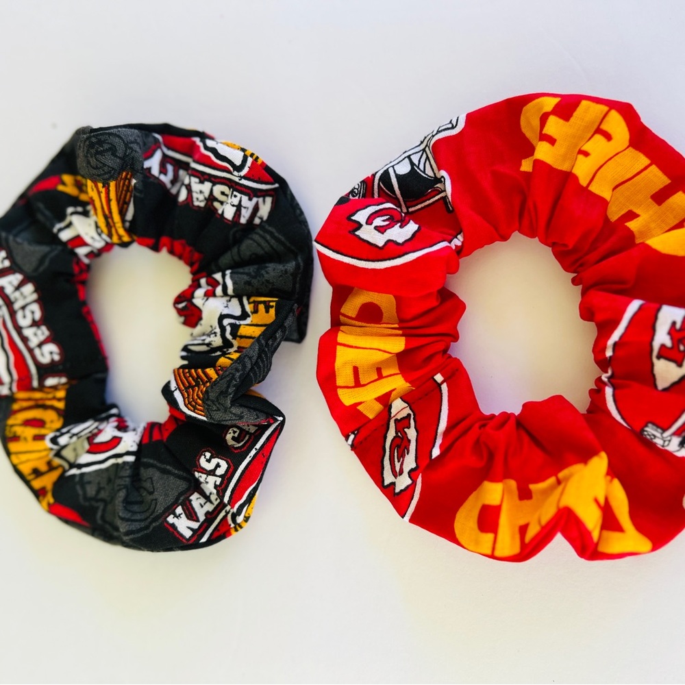 Kansas City Chiefs Scrunchies(2) pack New handmade